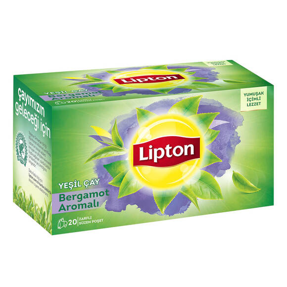 Lipton Berrak Yeşil Çay Bergamot Aromalı 20'li