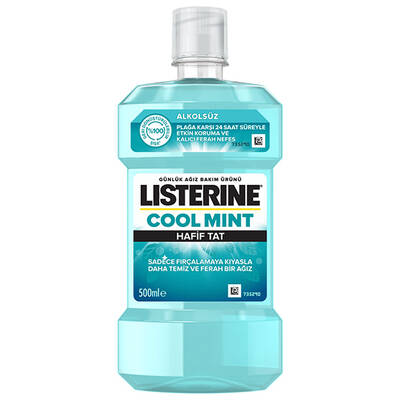 Listerine - Listerine Cool Mint Hafif Tat Ağız Bakım Suyu 500 ml