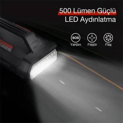 Lokithor APARTX 12V Akıllı Akü Takviye + Pompa + Powerbank + Led Lamba (Akü Dahil Değildir) - 10