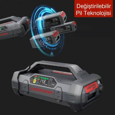 Lokithor APARTX 12V Akıllı Akü Takviye + Pompa + Powerbank + Led Lamba (Akü Dahil Değildir) - 7