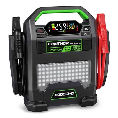 Lokithor J10000HD 12V/24V 10.000Amp LiFePO4 Akıllı Akü Takviye + Powerbank + Led Lamba - Lokithor (1)