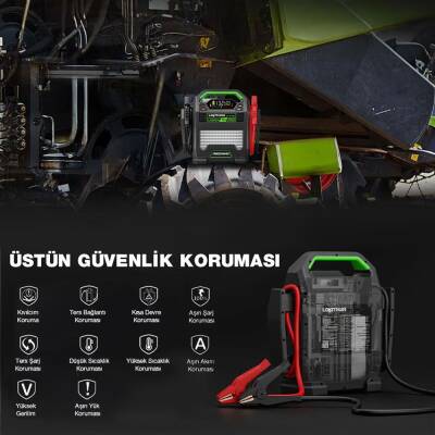 Lokithor J10000HD 12V/24V 10.000Amp LiFePO4 Akıllı Akü Takviye + Powerbank + Led Lamba - 7