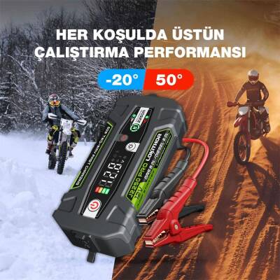 Lokithor J2250PRO 12V 2250Amp LiFePO4 Akıllı Akü Takviye + Powerbank + Led Lamba - 10