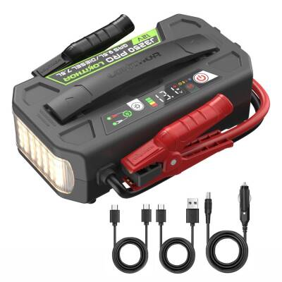 Lokithor J3250PRO 12V 3250Amp LiFePO4 Akıllı Akü Takviye + Powerbank + Led Lamba - Lokithor