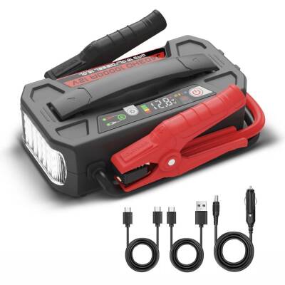 Lokithor J403HD 12V 10.000Amp Li-Polimer Akıllı Akü Takviye + Powerbank + Led Lamba - Lokithor