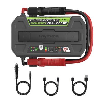 Lokithor J5000PRO 12V 5000Amp LiFePO4 Akıllı Akü Takviye + Powerbank + Led Lamba - Lokithor (1)