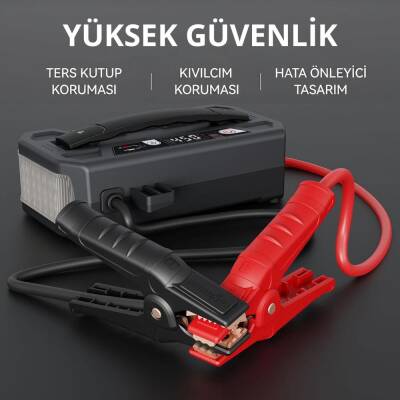 Lokithor J701HD 24V 4000Amp Li-Polimer Akıllı Akü Takviye + Powerbank + Led Lamba - 10