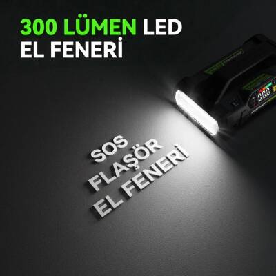 Lokithor JA3000PRO 12V 3000Amp LiFePO4 Akıllı Akü Takviye + Pompa + Powerbank + Led Lamba - 5