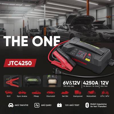 Lokithor JTC4250 12V/220V 4250Amp LiFePO4 Akıllı Akü Test + Akü Takviye + Akü Şarj Cihazı - Lokithor (1)