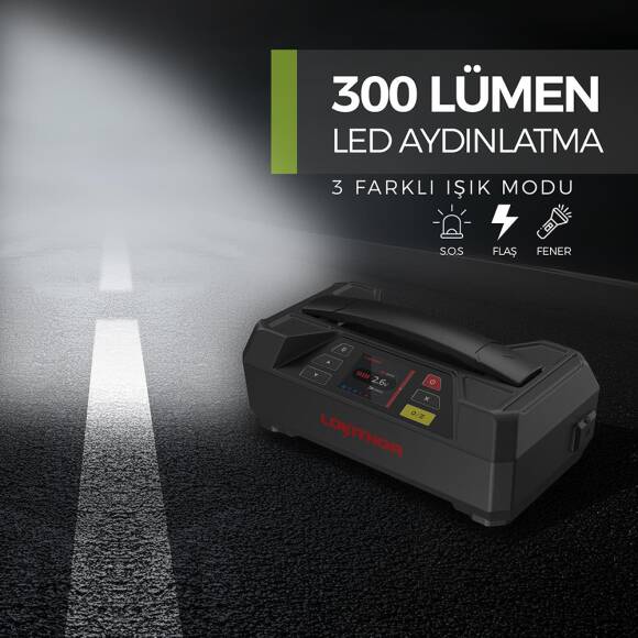 Lokithor JTC4250 12V/220V 4250Amp LiFePO4 Akıllı Akü Test + Akü Takviye + Akü Şarj Cihazı - 5