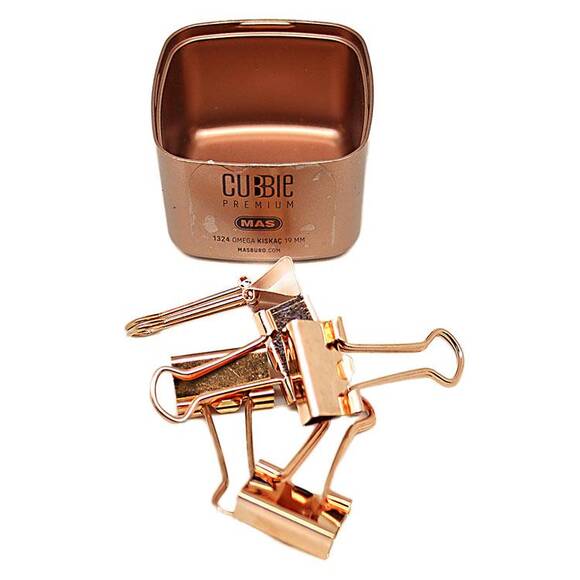 Mas 1324 Cubbie Premium Rose Gold Kıskaç 19mm 5'li - 1