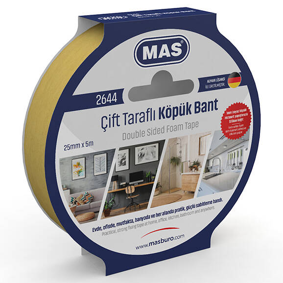 Mas 2644 Çift Taraflı Köpük Bant 25x5m