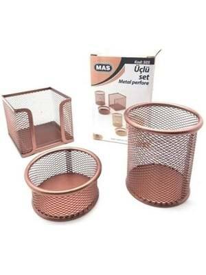 Mas - Mas 505 Metal Perfore Üçlü Set Rose Gold (1)