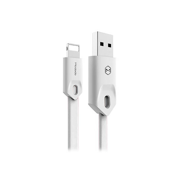 Mcdodo CA-0313 iPhone Yassı Kablo 1 m 2.4A Beyaz