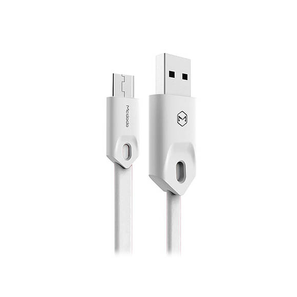 Mcdodo CA-0430 Micro USB Yassı Kablo 1 m 2.4A Beyaz