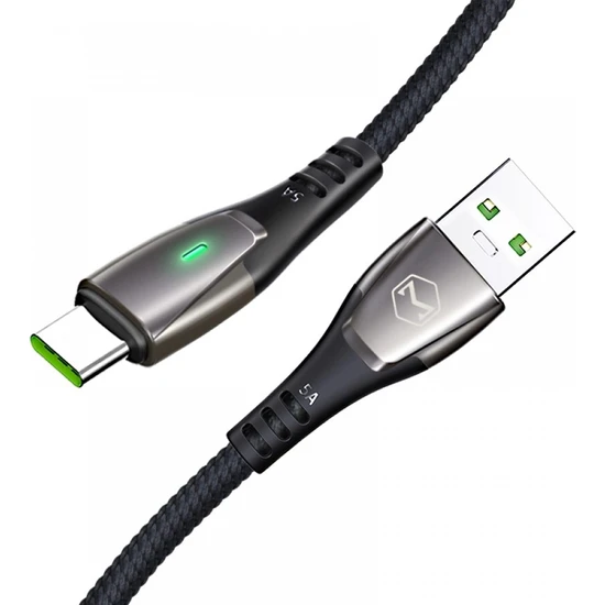 Mcdodo CA 6790 QC 4.0 Ledli Type C Power off 1,5 m Data Şarj Kablosu Siyah