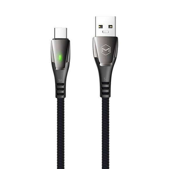 Mcdodo CA 6790 QC 4.0 Ledli Type C Power off 1,5 m Data Şarj Kablosu Siyah