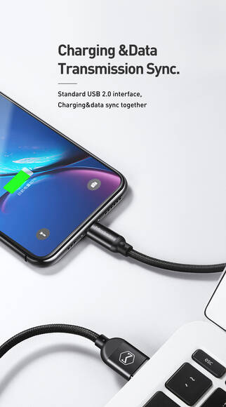Mcdodo CA-7100 iPhone Data Şarj Kablosu 2A 1.2 m Siyah - 2
