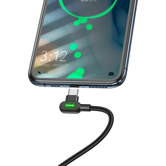 Mcdodo CA-8080 Type-C Type-C Pd Ledli Data Şarj Kablosu 1.5m Siyah