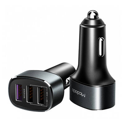 Mcdodo - Mcdodo CC-6570 3 USB 42W 3.0 5V 4.8A Çakmaklık Gri