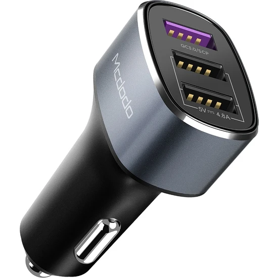 Mcdodo CC-6570 3 USB 42W 3.0 5V 4.8A Çakmaklık Gri - 2