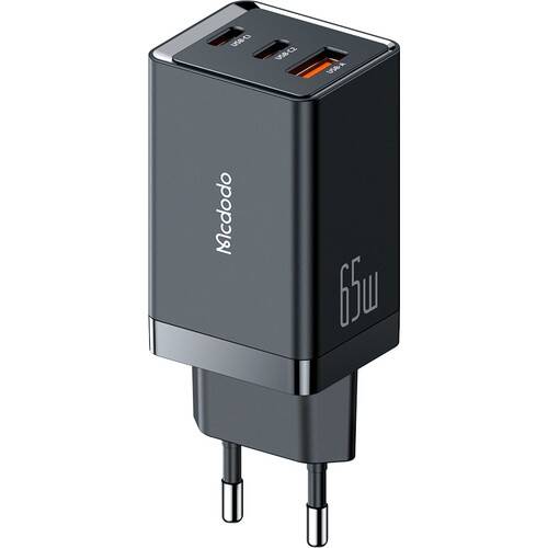 Mcdodo CH-1540 65W Gan 5 Pro 2xtype-C 1xusb Girişli Şarj Adaptörü Siyah
