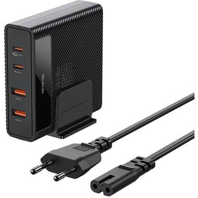 Mcdodo - Mcdodo CH-1802 100W 2xUsb 2xType-c Girişli Powigan Hızlı Şarj Adaptörü-Siyah