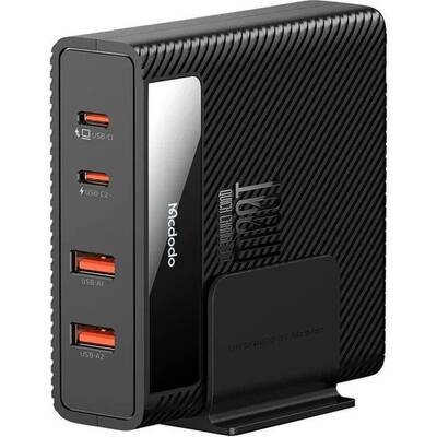 Mcdodo - Mcdodo CH-1802 100W 2xUsb 2xType-c Girişli Powigan Hızlı Şarj Adaptörü-Siyah (1)