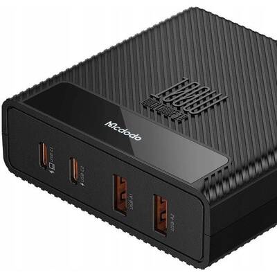 Mcdodo CH-1802 100W 2xUsb 2xType-c Girişli Powigan Hızlı Şarj Adaptörü-Siyah - 4