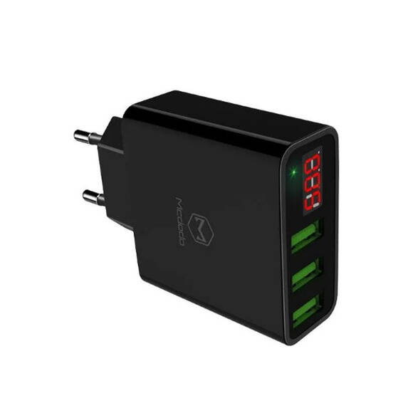 Mcdodo CH-5031 3 USB Dijital Şarj Adaptörü Siyah