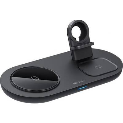 Mcdodo Ch-7061 3in 1 Magnetic Wireless Şarj Aleti-Siyah - Thumbnail