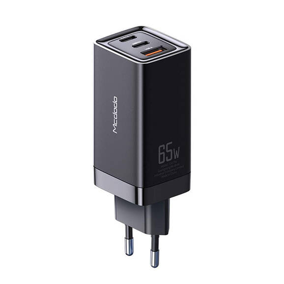 Mcdodo CH-7921 Mini Gan 65W Hızlı Şarj 3 Port Şarj Adaptörü Siyah - 1