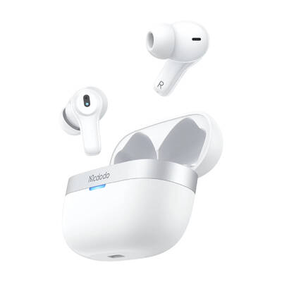 Mcdodo - Mcdodo HP-8040 Suya Dayanıklı Tws Bluetooth 5.1 Dokunmatik Kablosuz Kulaklık Beyaz
