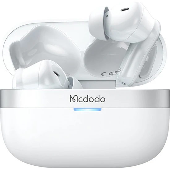 Mcdodo - Mcdodo HP-8040 Suya Dayanıklı Tws Bluetooth 5.1 Dokunmatik Kablosuz Kulaklık Beyaz (1)