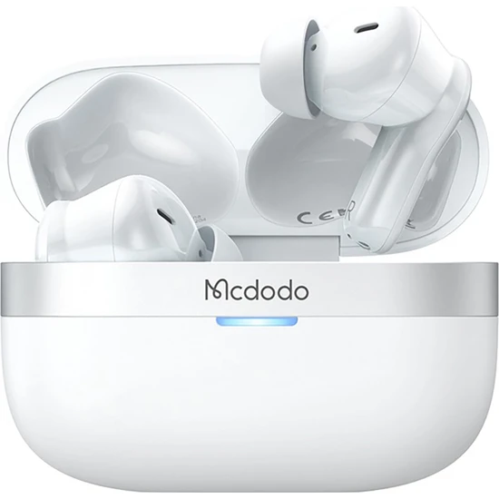 Mcdodo HP-8040 Suya Dayanıklı Tws Bluetooth 5.1 Dokunmatik Kablosuz Kulaklık Beyaz - 2