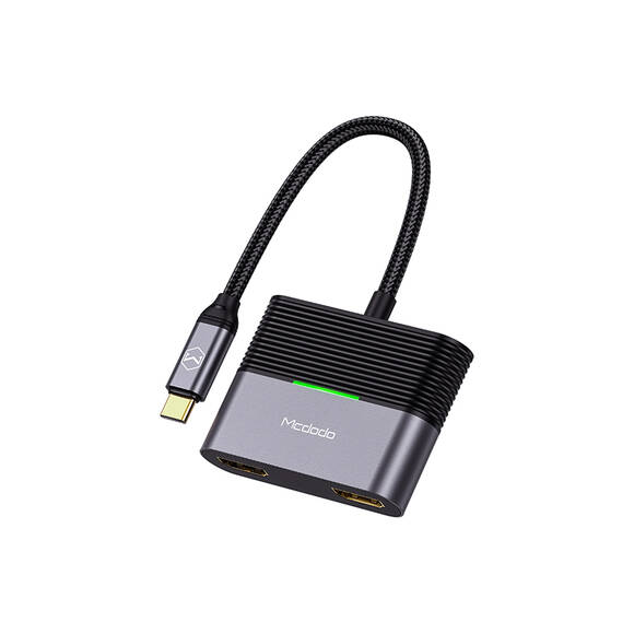 Mcdodo HU-7390 3in1 Type C HUB HDMI X 2+PD Gri - 1