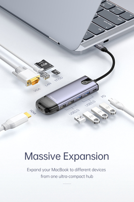 Mcdodo HU-7420 10in1 USB HUB Çoğaltıcı Gri - 2