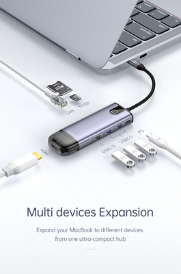 Mcdodo HU-7730 8in1 USB HUB Çoğaltıcı Gri - 2