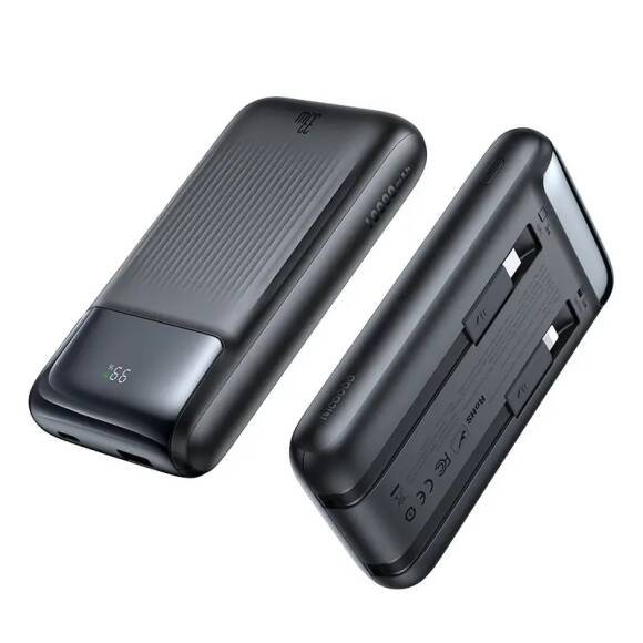 Mcdodo Mc-0231 10.000 Mah 33W Şarj Göstergeli Çift Kablolu Powerbank Siyah - 1