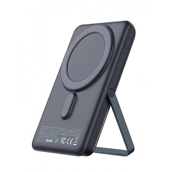 Mcdodo MC-0691 15W Magsafe 10.000mAh Kablosuz Dijital Ekranlı Wireless Şarj Cihazı Powerbank Gri Standlı