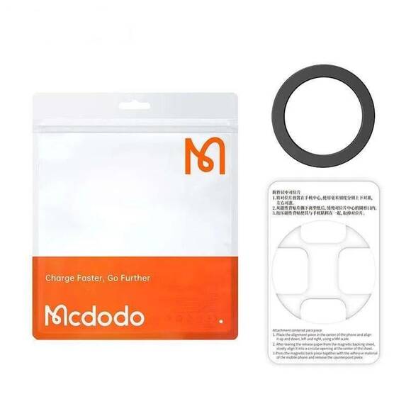 Mcdodo MG-0011 Android'i Magsafe'e Dönüştüren Metal Halka-Siyah
