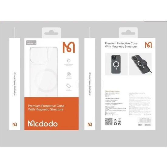 Mcdodo PC-3093 iPhone 14 Pro Max Mat Şeffaf Magsafe Kılıf - Thumbnail