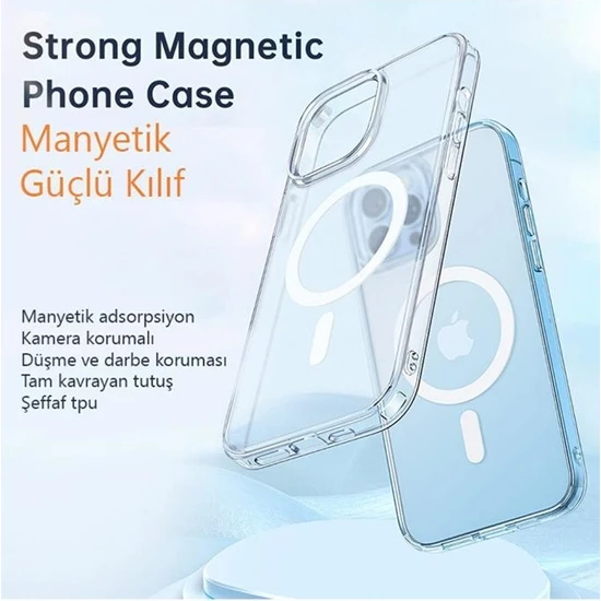 Mcdodo PC-3093 iPhone 14 Pro Max Mat Şeffaf Magsafe Kılıf - Thumbnail