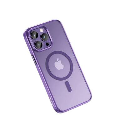 Mcdodo PC-5356 iPhone 15 Pro İçin Magsafe Kılıf - Mor - Thumbnail