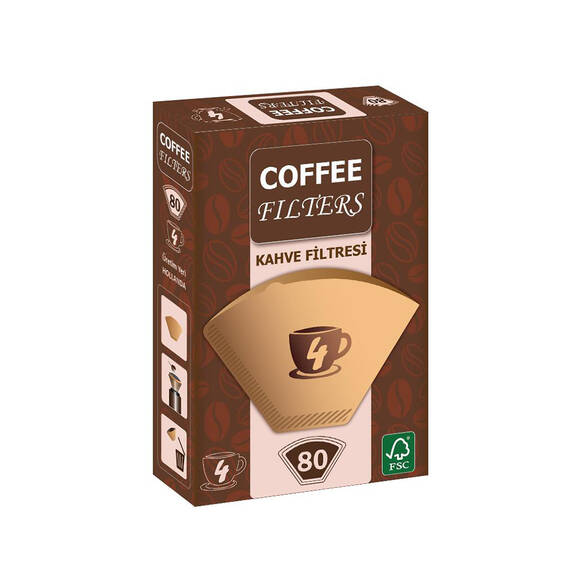 Coffee Filters Filtre Kahve Kağıdı No:4 80'li - 1