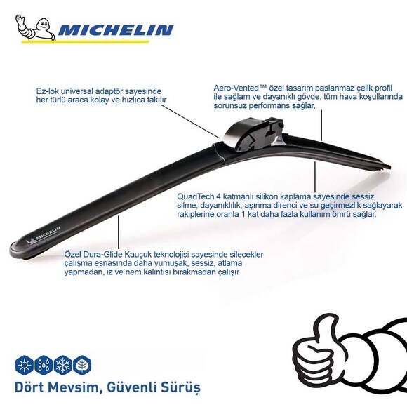 Michelin EASYCLIP™ MC8647 47CM 1 Adet Universal Muz Tipi Silecek
