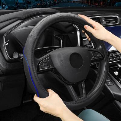 Michelin MC1003NAZ Premium Suni Deri Direksiyon Kılıfı MAVİ - Michelin (1)