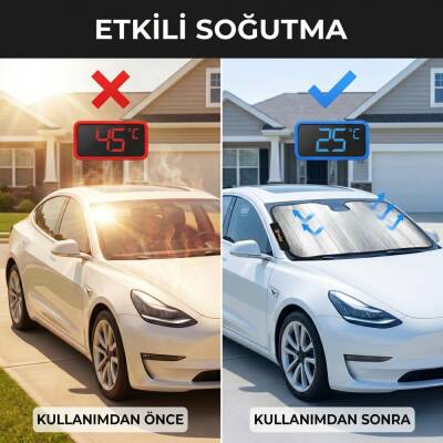 Michelin MC3000 130x70cm Universal Balonlu Premium Ön Cam Güneşliği - 5