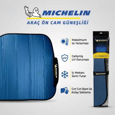 Michelin MC3000 130x70cm Universal Balonlu Premium Ön Cam Güneşliği - 9