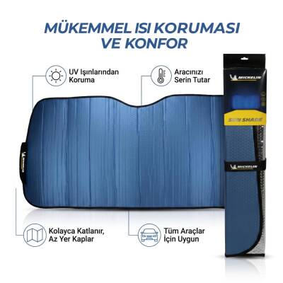 Michelin MC3001AZ 150x70cm Universal Balonlu Premium Ön Cam Güneşliği - 8